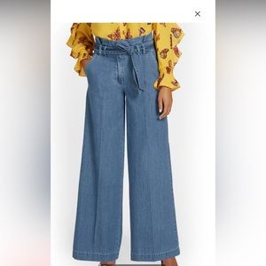 New York & Company High-Waisted Chambray Wide-Leg Pant - Light Wash